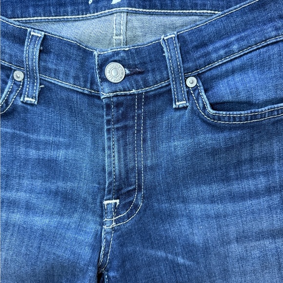 7 For All Mankind Women’s Bootcut Dark Blue Jeans (size 27) - Picture 5 of 7